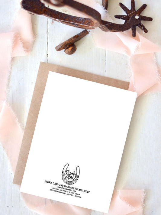 Welcome Little Cowgirl Baby Card