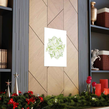 Snow Queen Pothos Botanical Print – Unframed Wall Art