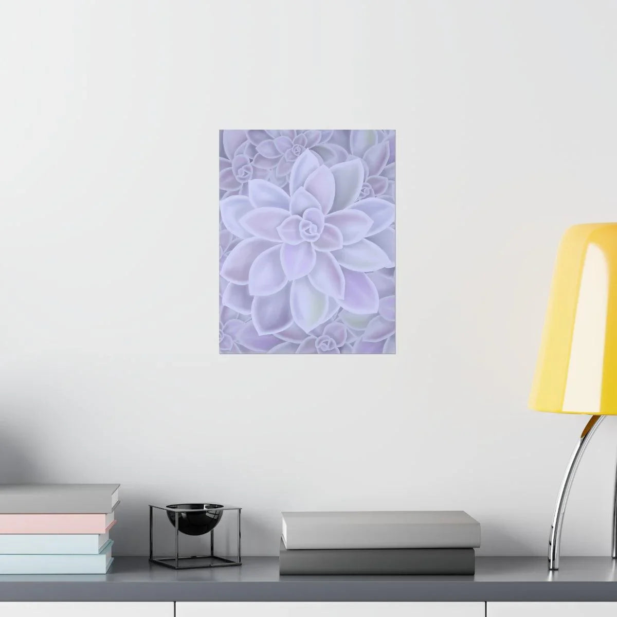 Graptopetalum Murasaki Succulent Pattern Botanical Print – Unframed Wall Art