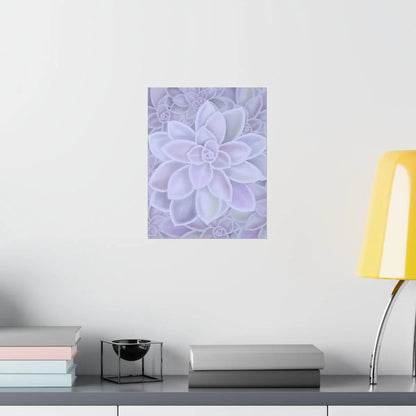 Graptopetalum Murasaki Succulent Pattern Botanical Print – Unframed Wall Art