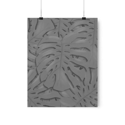 Grey Monstera Botanical Print – Unframed Wall Art
