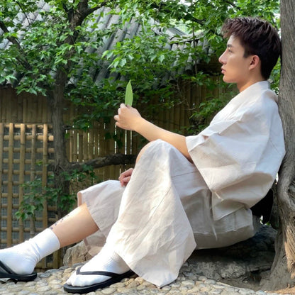 Mens Japanese-style Summer Yukata Japanese-style Loungewear