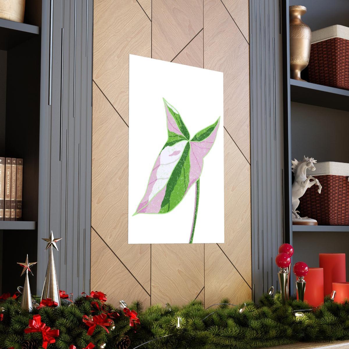 Syngonium Tricolor Botanical Print – Unframed Wall Art