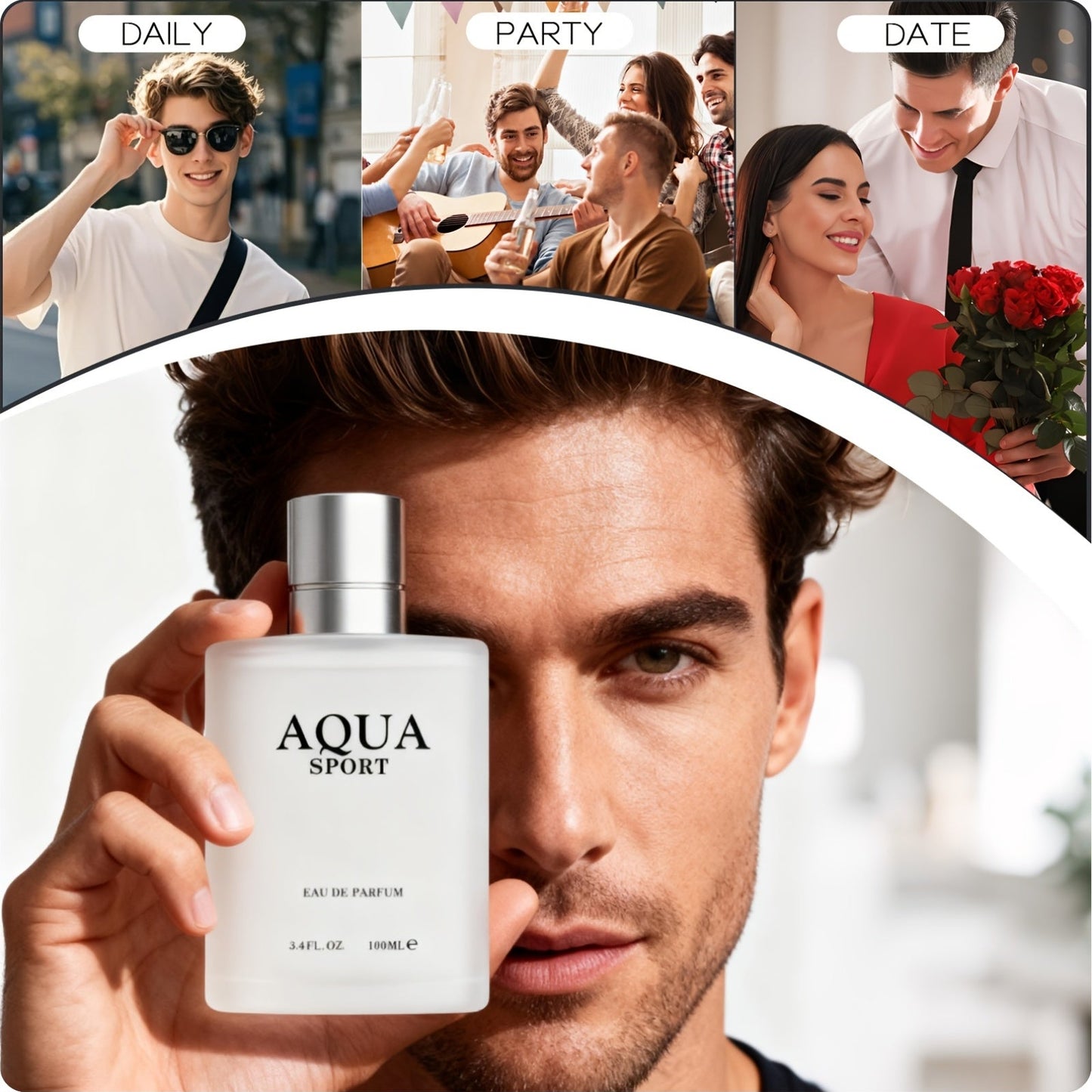 2PACK/6.76oz Men'S Aquatic Fresh Cologne Series | Energetic Citrus & Ocean Breeze Fusion With Marine Accord | All-Day Fresh Scent For Career Professionals, Fitness Enthusiasts & Social Gatherings | Men'S Premium Fragrance Set