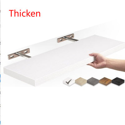 Solid Wood Floating Wall Shelf - Minimalist Hanging Storage for Home and Office