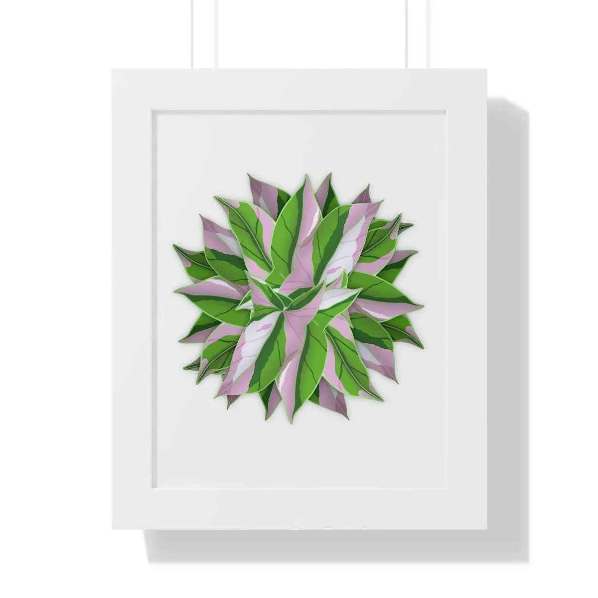 Syngonium Tricolor Pattern Framed Print – Botanical Wall Art