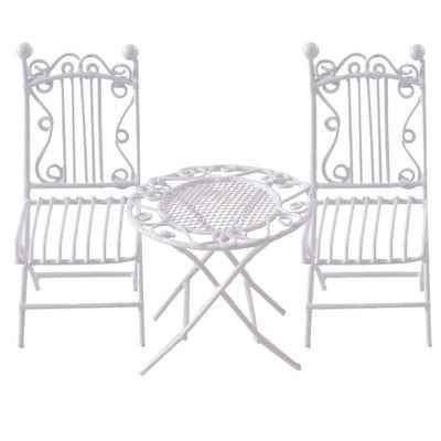 Iron Art Table And Chair Coffee Table And Chair Mini Model