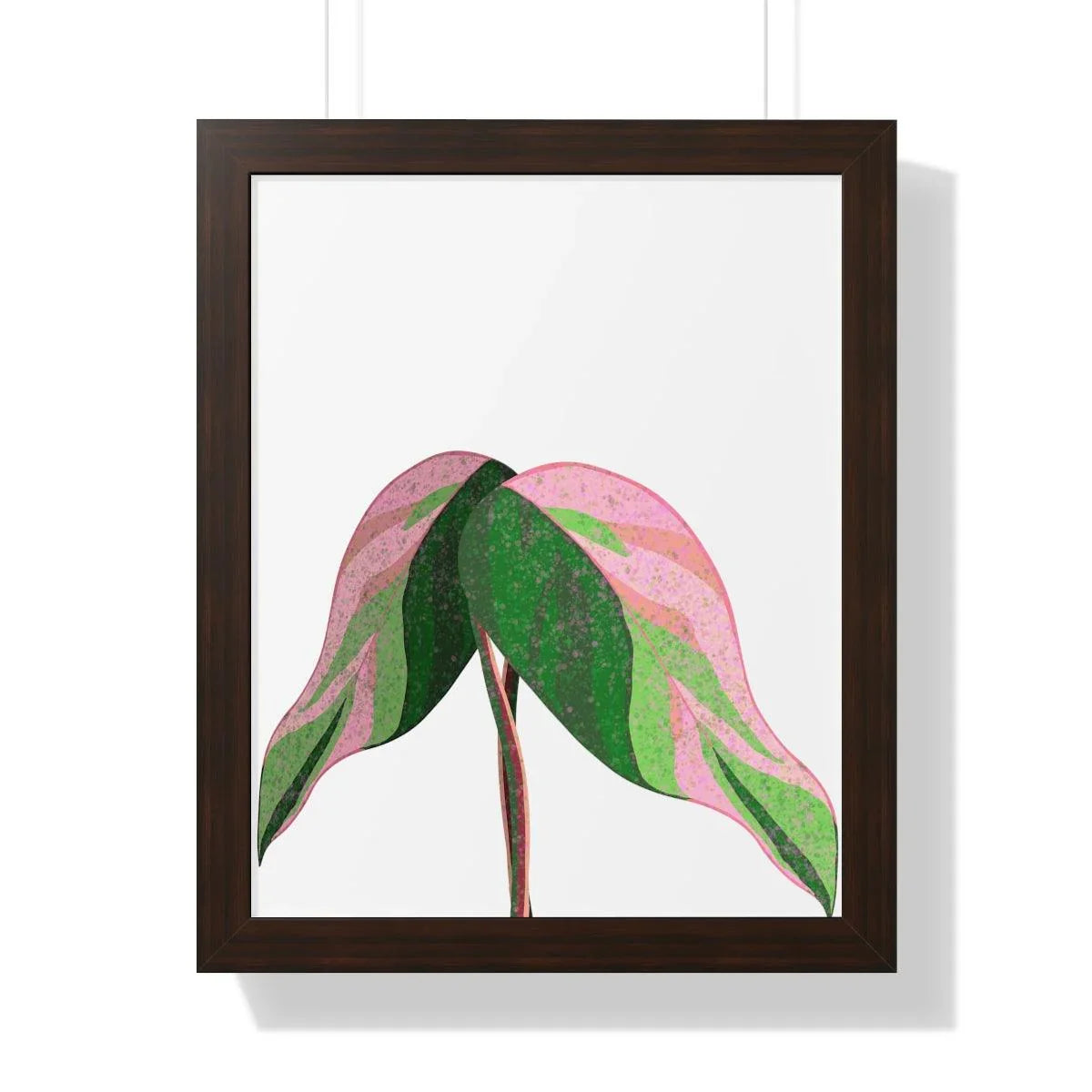 Pink Princess Philodendron Framed Print – Botanical Wall Art
