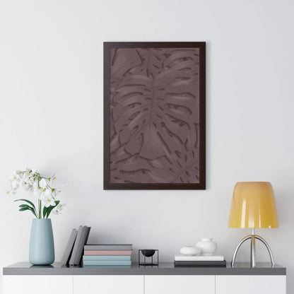 Merlot Monstera Framed Print – Botanical Wall Art