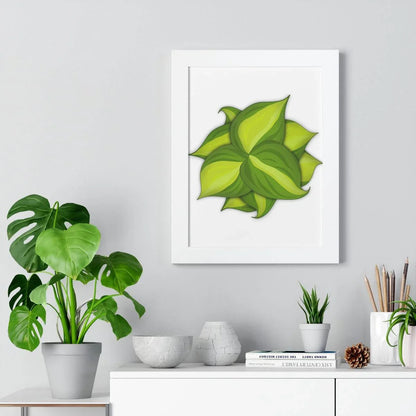 Philodendron Brasil Framed Print – Botanical Wall Art