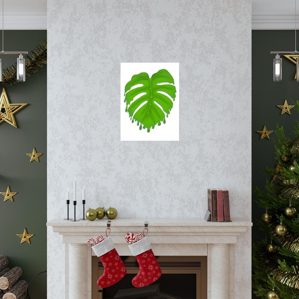 Melting Monstera Botanical Print – Unframed Wall Art
