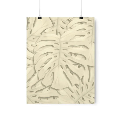 Beige Monstera Botanical Print – Unframed Wall Art