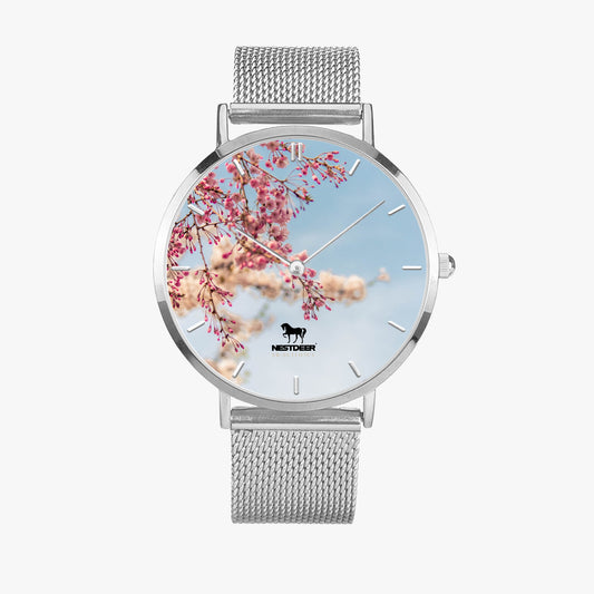 170. Fashion Ultra-thin Stainless Steel Quartz Watch (With Indicators)