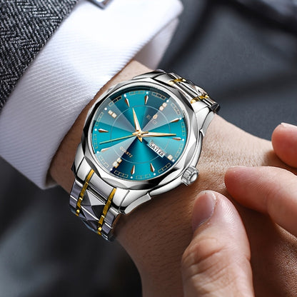 RUIGE Men's Watch Quartz Watch Luminous Stainless Steel Luxury Calendar Men's Chronograph Watch Timepiece Thanksgiving Day