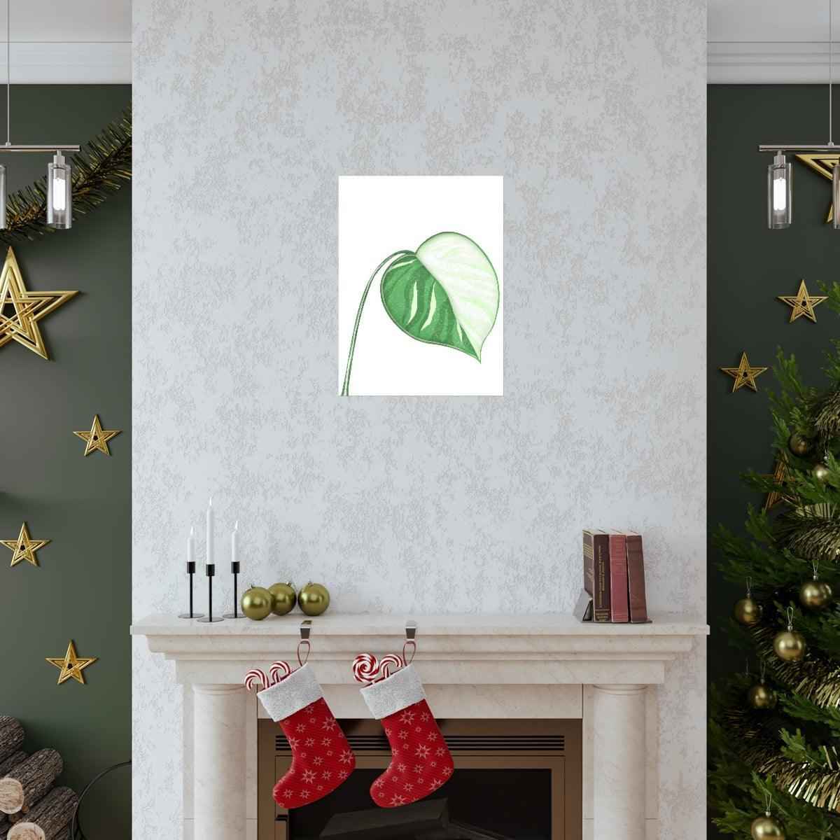 Monstera Albo Botanical Print – Unframed Wall Art