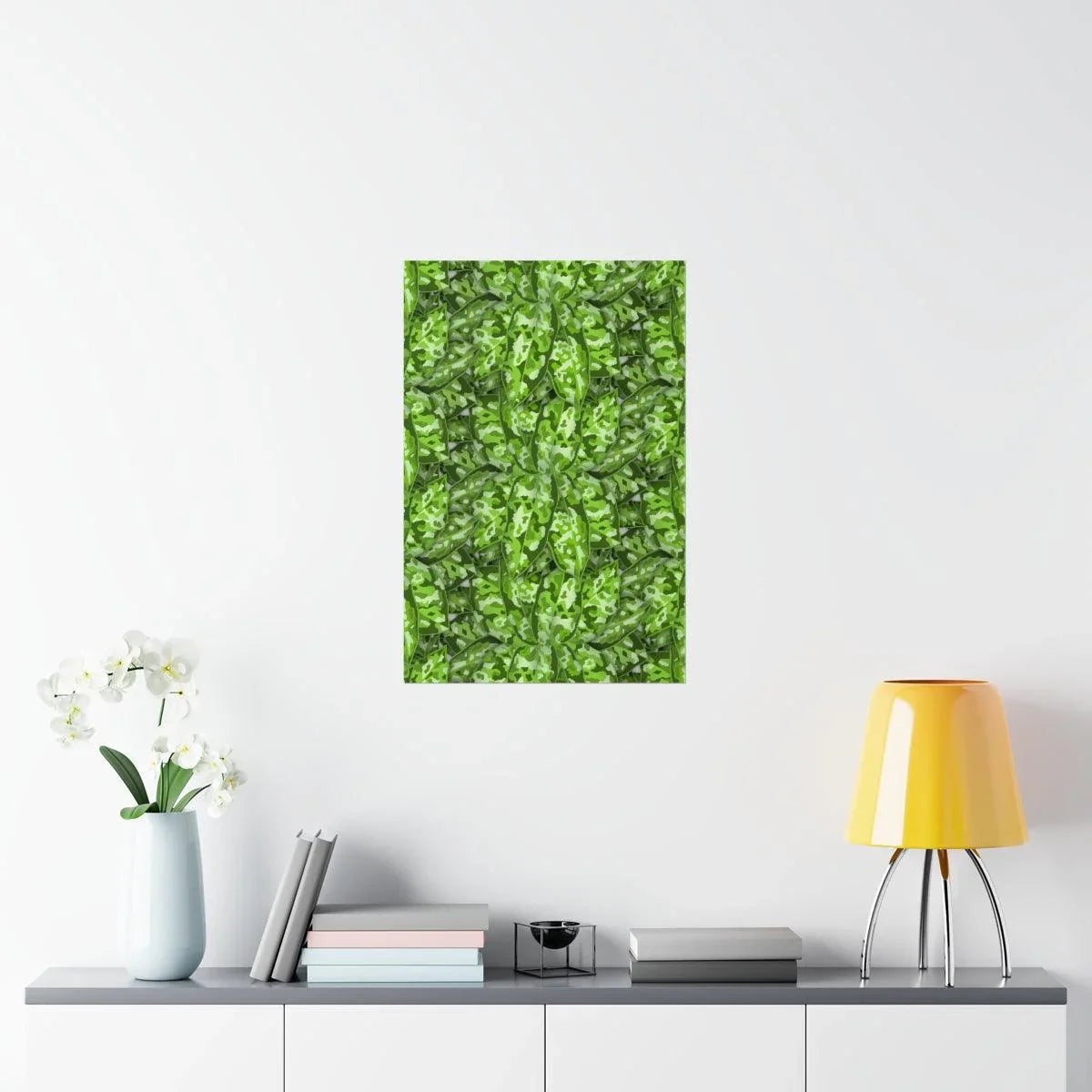 Aglaonema Pictum Botanical Print – Unframed Wall Art