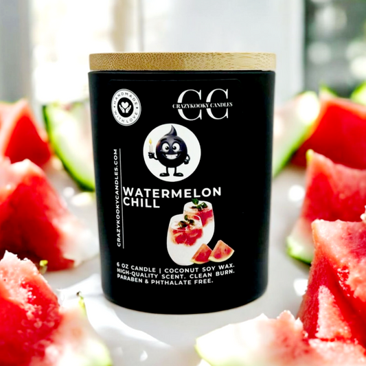 WATERMELON CHILL - Funny Candle, Scented Coconut Soy Candle, 6oz