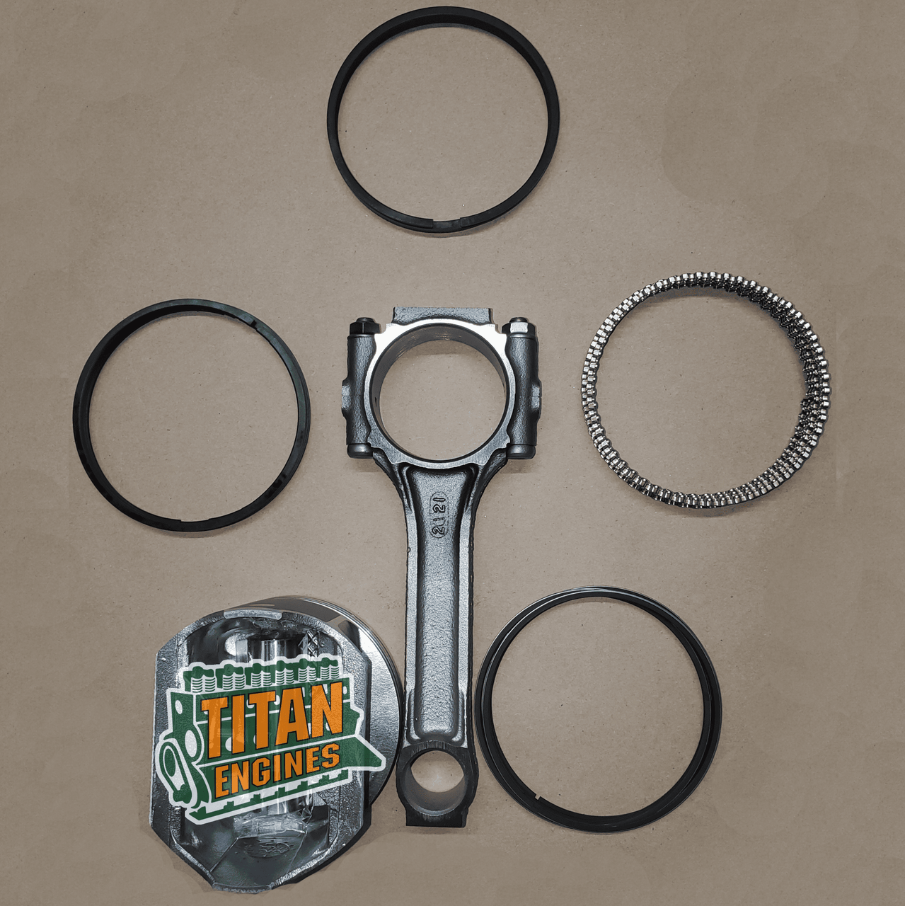 Rod, Piston, & Ring Assembly - Jeep 150/2.5L, Jeep 242/4.0L
