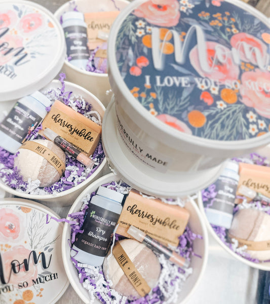 Personalized Gift Bundle | Spa Gift Basket | Organic All Natural Self Care Package | Custom Name | Mothers Day gift for her bucket | Bath