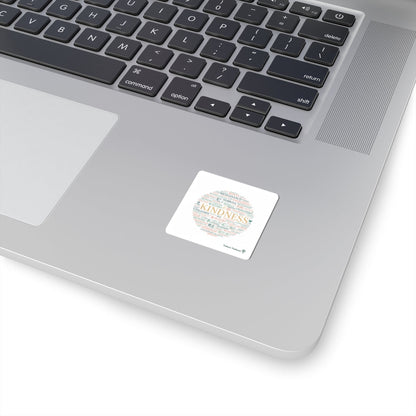Kindness Wordcloud Sticker | Fresh-Start Minimalism, Neutral Renew