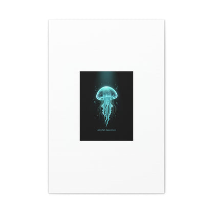 Bioluminescent Jellyfish Art Canvas | Deep Sea Aesthetic, Neon Glow