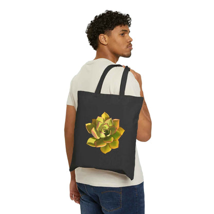 Noble Aeonium Succulent Canvas Tote Bag – Eco Friendly Everyday Carry