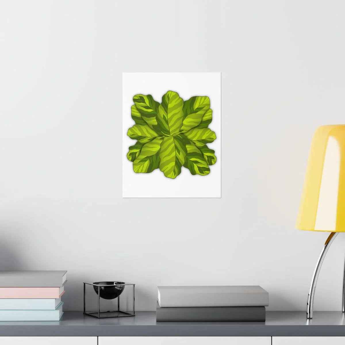Calathea Yellow Fusion Botanical Print – Unframed Wall Art