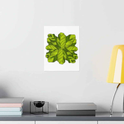 Calathea Yellow Fusion Botanical Print – Unframed Wall Art