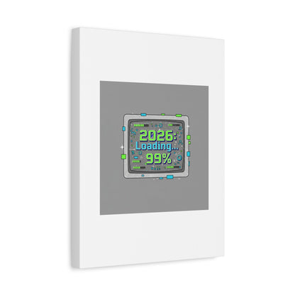 2026 Loading 99% Canvas | NYE countdown, retro system interface