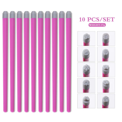 Nail Art Stamp Pen With Butterfly And Floral Designs DIY Nail Printing Pen Transfer Tool For Nail Art