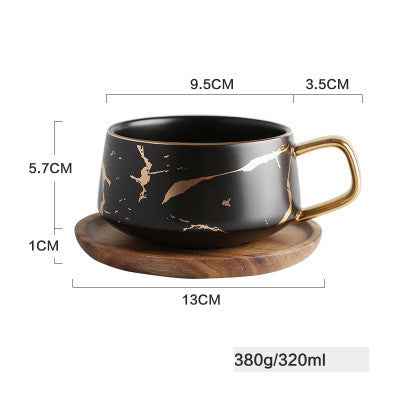 Marbled Household Ceramic Coffee Mark Cup