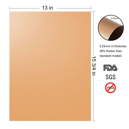 BBQ Grill Mat Copper Non-stick Barbecue Baking Liners Reusable Cooking Sheets PTFE Bakeware Sheet Easy Clean