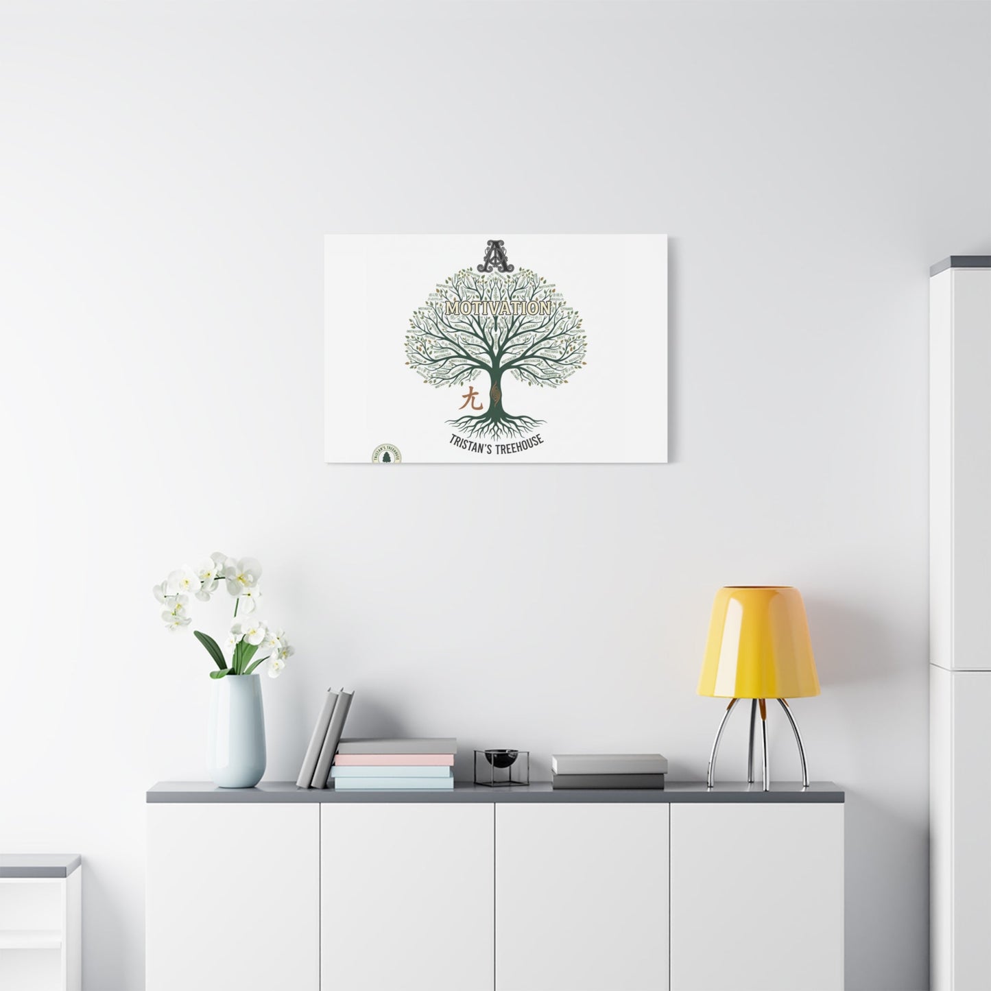 Handwritten Doodle Tree Canvas | Matte Stretched Wall Art