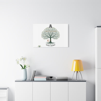 Handwritten Doodle Tree Canvas | Matte Stretched Wall Art