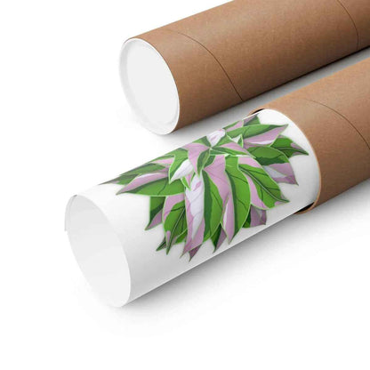 Syngonium Tricolor Pattern Botanical Print – Unframed Wall Art