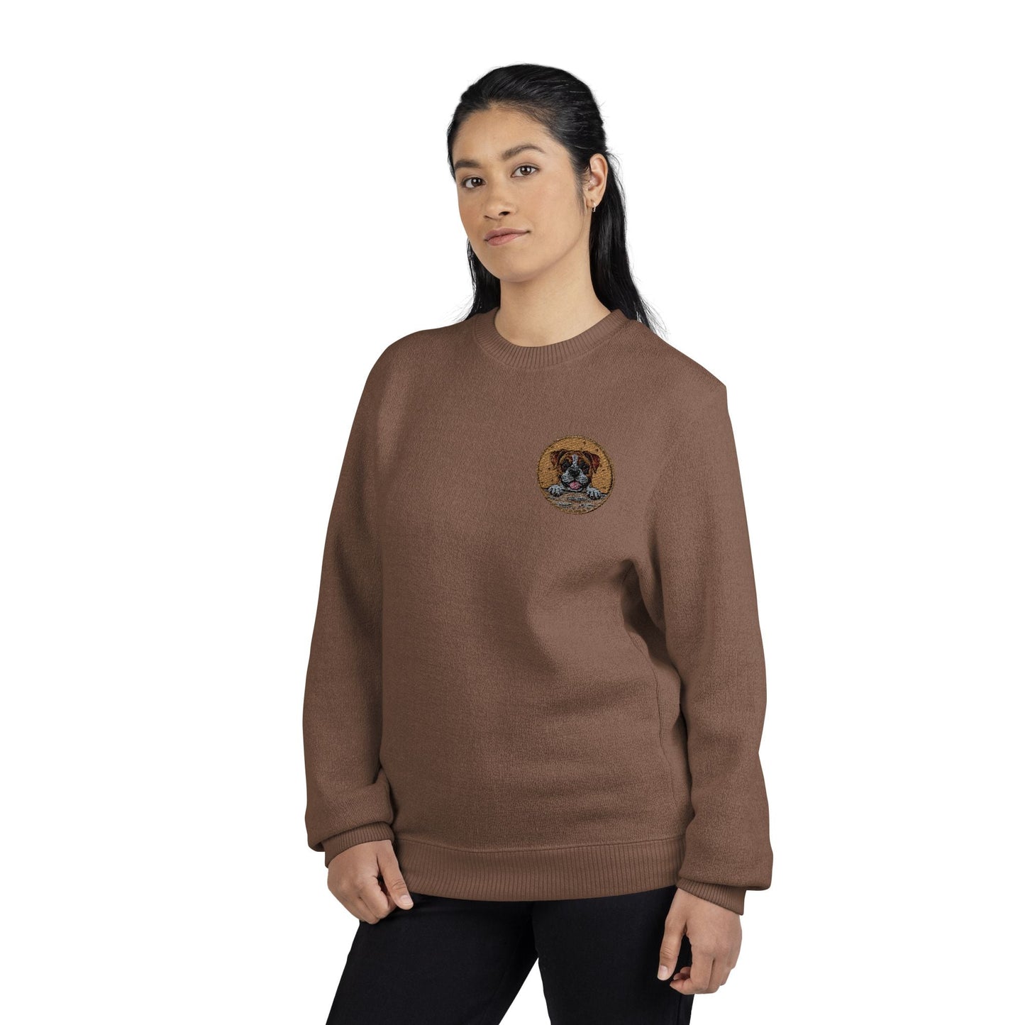 Dog Meme Nantucket Embroidered Crewneck Sweatshirt — Coastal Sealife Patch