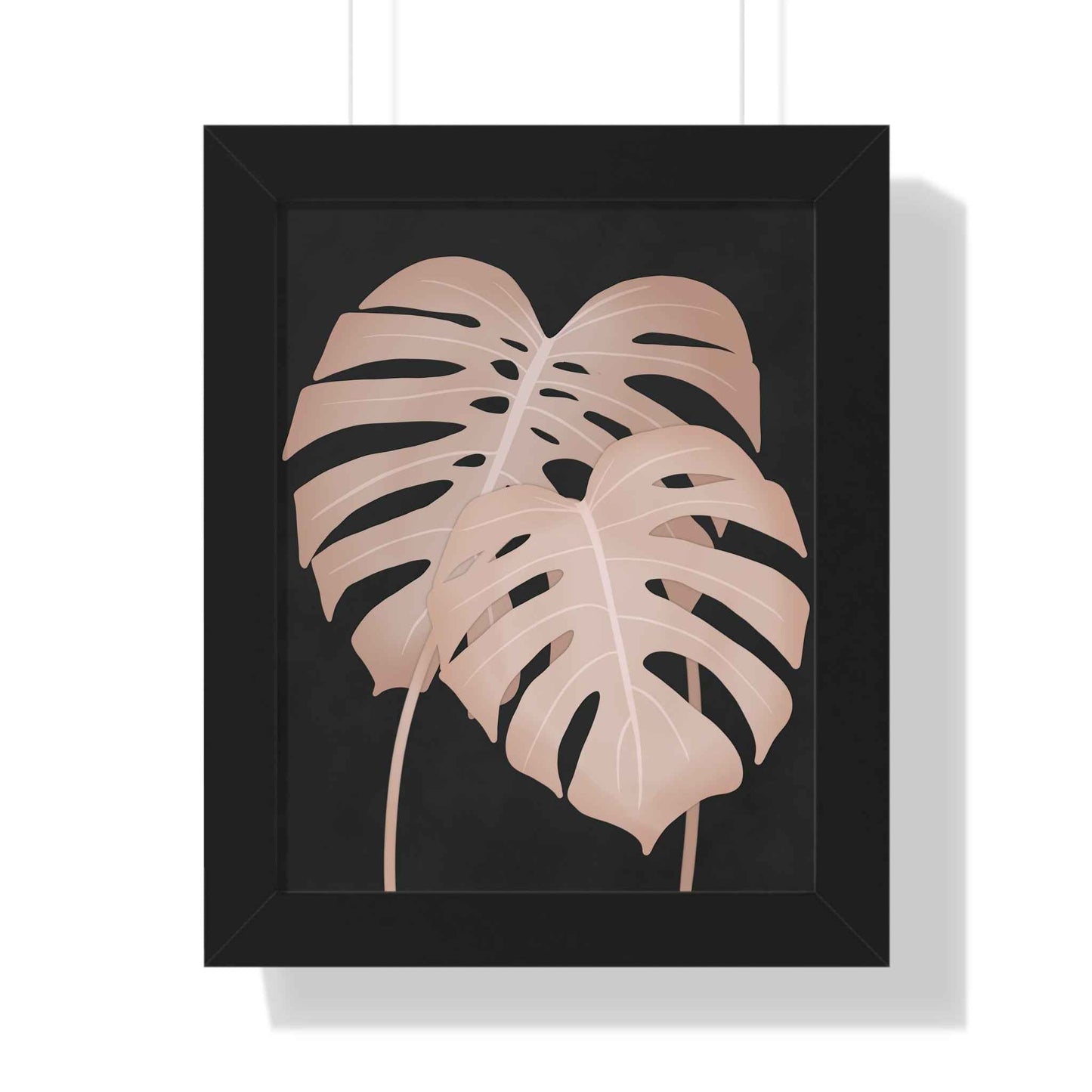 Pink Monstera Framed Print – Botanical Wall Art