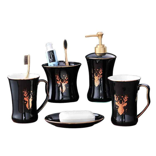 Ceramic bathroom set simple ceramic wash four-piece set