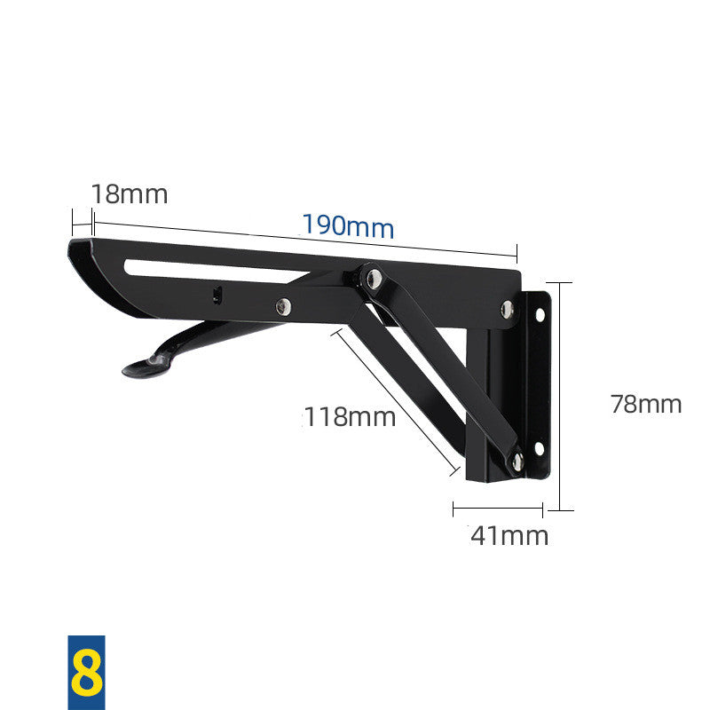 Stainless Steel K-shaped Folding Triangle Bracket Wall Shelf Shelf Support Frame
