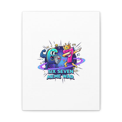 Six Seven Meme War Canvas | Legendary Internet Battle Art, Viral Culture Wall Decor