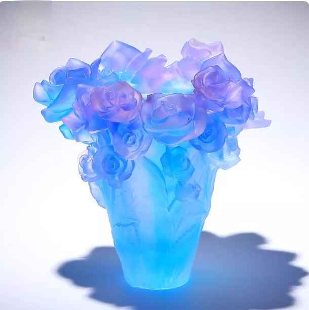 Light-luxury Rose Vase For Living Roomsartistic Floral Arrangement Decor