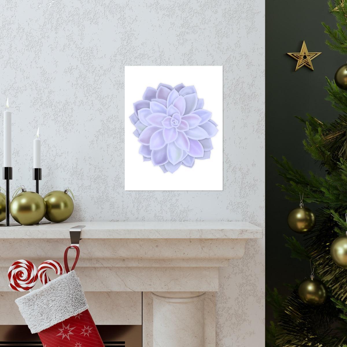 Graptopetalum Murasaki Succulent Botanical Print – Unframed Wall Art