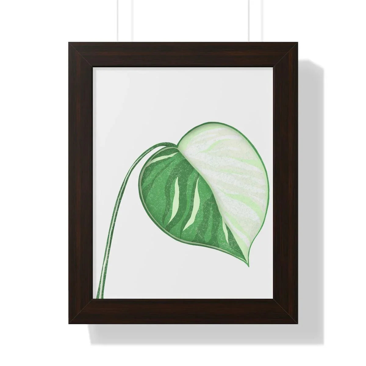 Monstera Albo Illustrated Framed Print – Botanical Wall Art