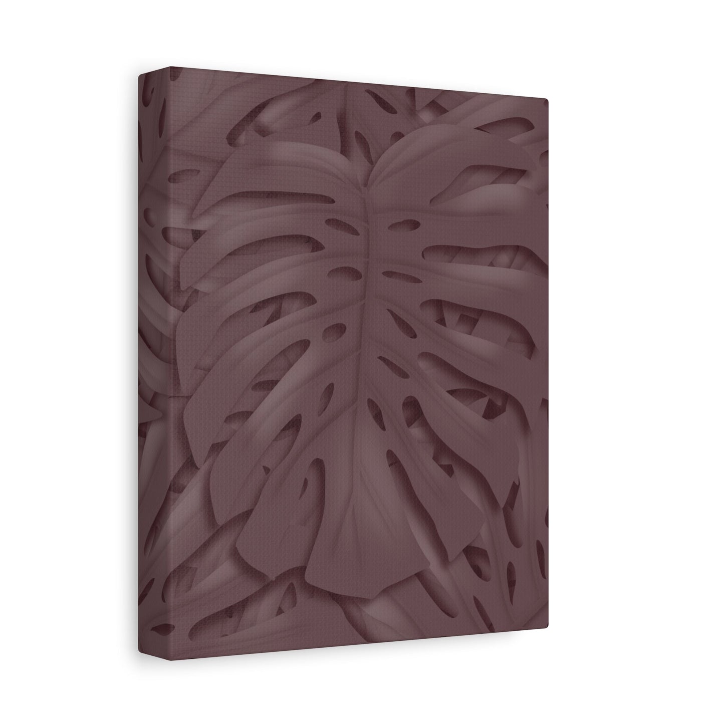 Merlot Monstera Canvas Print – Botanical Wall Art