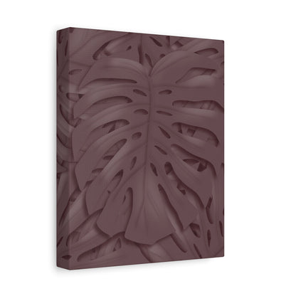 Merlot Monstera Canvas Print – Botanical Wall Art