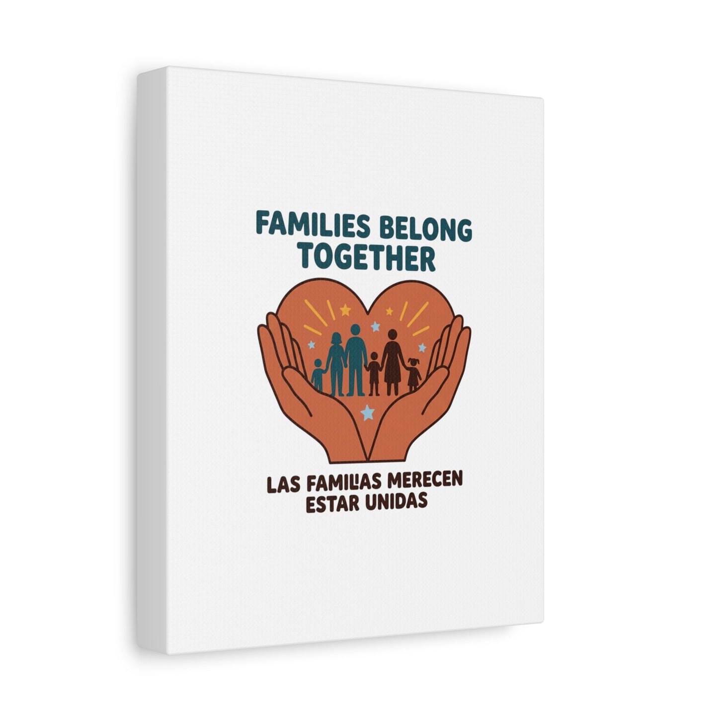 Families Belong Together Canvas | Family Unity, Bilingual Solidarity