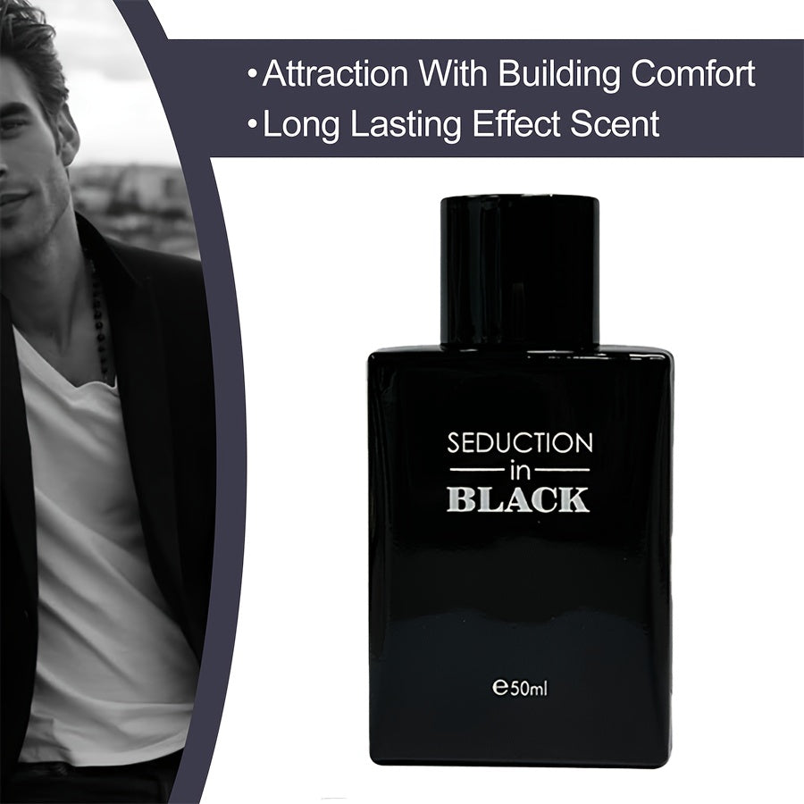 Men's Elegant Woody Eau De Toilette - Long-Lasting Propylene-Free Cologne for Dates, Gym & Travel - 50ml/1.7fl.oz