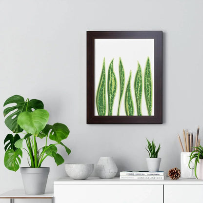 Snake Plant Framed Print – Botanical Wall Art