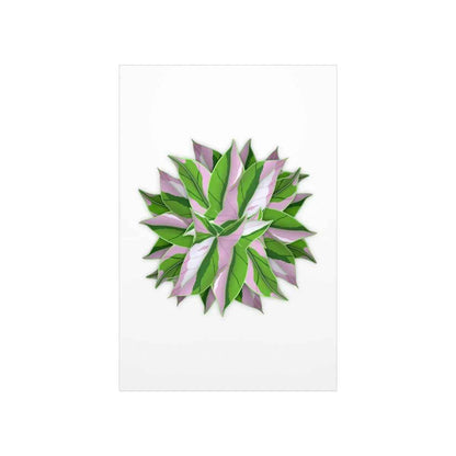 Syngonium Tricolor Pattern Botanical Print – Unframed Wall Art