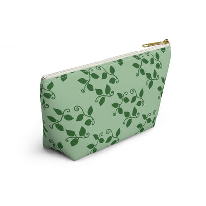 Pothos Pattern Accessory Pouch – Makeup Bag With T-Bottom